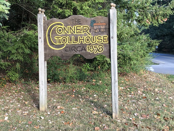 Sign on the Conner Toll House