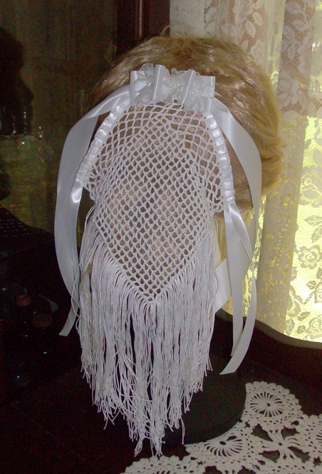 godey's peterson's 1860s crochet snood, hairnets, headwear and headdresses for sale