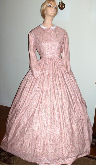 Pink Mid 19th Century Day Dress