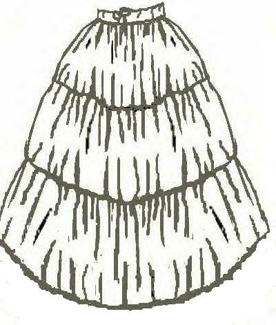 Mid 19th Century or 1800's Girl's Slips and Petticoats