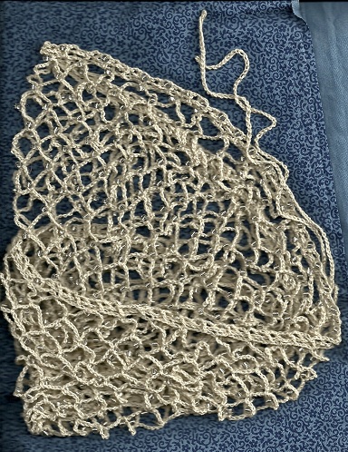 Hand crocheted Snood or Hairnet reproduction from Peterson's Magazine 1857